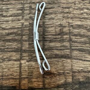 Vintage Silver-Tone Shirt Clip / Sweater Guard – Minimalist – Single